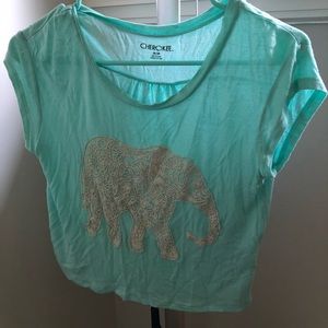 Sheer elephant top
